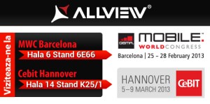 Allview la Mobile World Congress Barcelona 2013 si CEBIT Hannover 2013