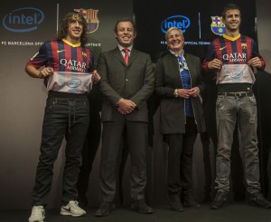 Carles Puyol, Sandro Rosell, Deborah Conrad si Gerard Pique