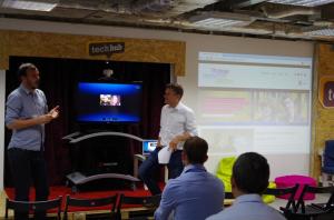 Olaf Lausen, Rtl&Cte and Luka Sucic, hubraum, presenting the winners