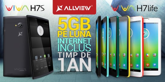 Allview Viva H7S si Viva H7 life internet inclus