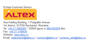 Numere de telefon Customer Care Altex